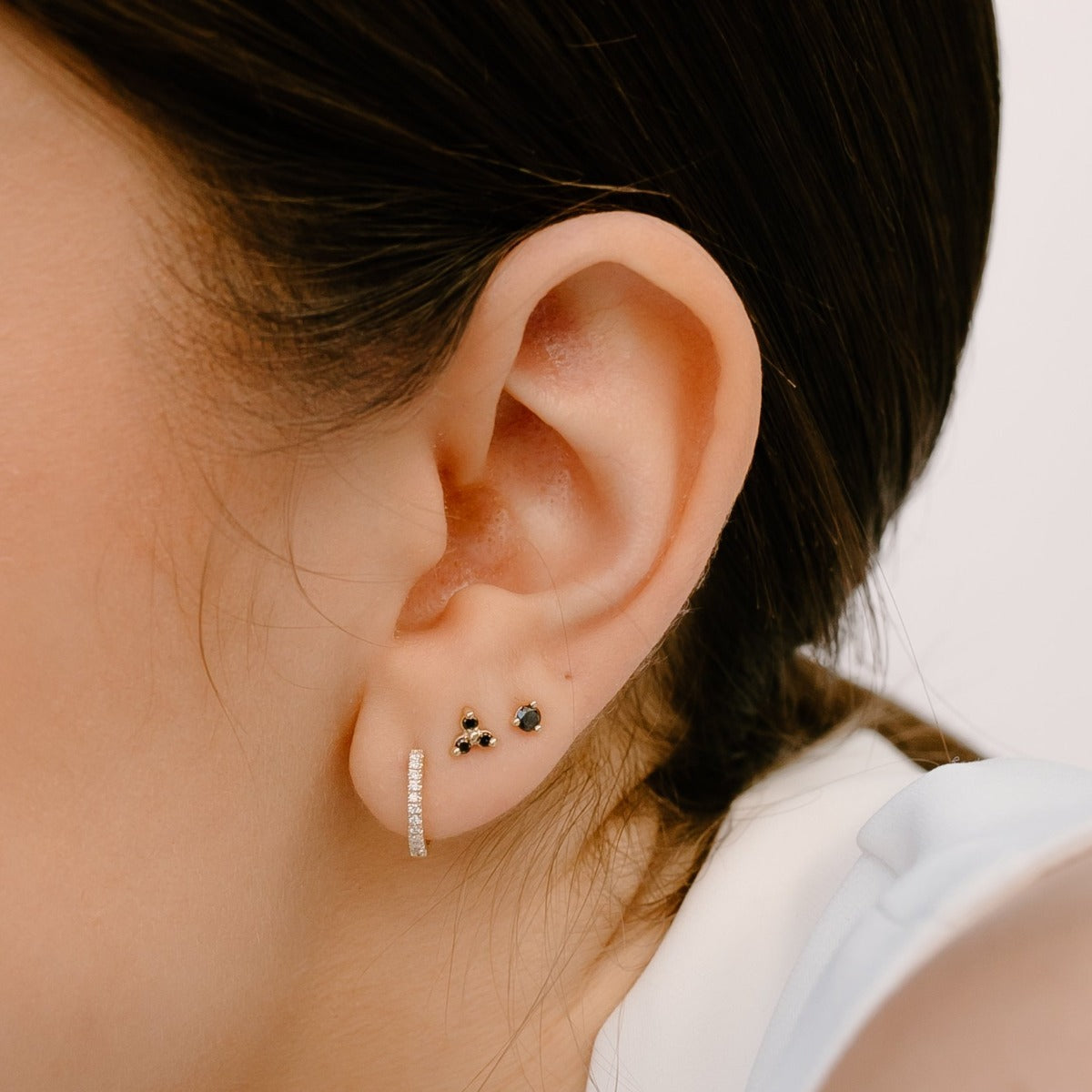 tiny solitaire diamond stud earrings | christina kober – Christina Kober